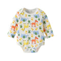 Baby romper spring autumn triangle long sleeve  unisex baby bodysuit girl's snap crotch cotton 0-1 year