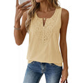 Amazon sleeveless v-neck linen shirt -  summer new arrival - lace bohemian style vacation tank top