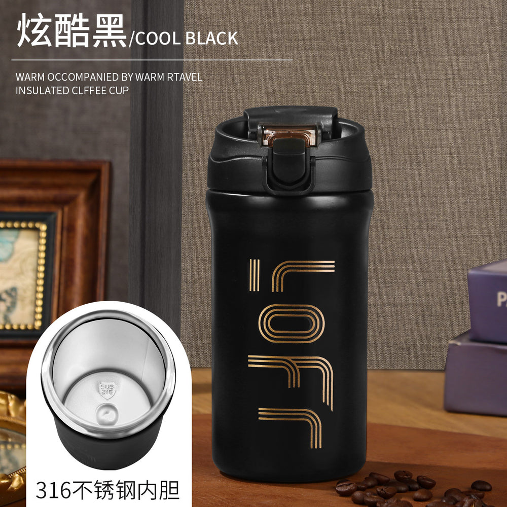 Travel coffee cup for men casual car thermos cup for women accessible luxury cold and hot outdoor portable straw water cup with engraving