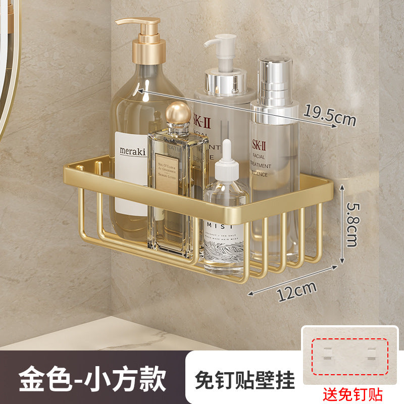 Cross-border non-punching bathroom storage rack set bathroom wrought iron wall-mounted rack wash storage