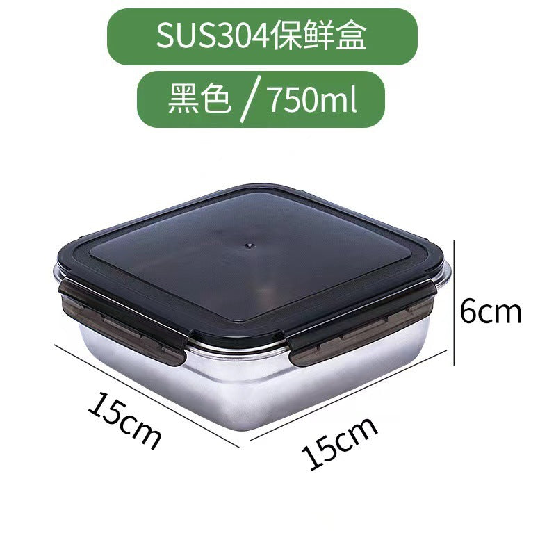 304 stainless steel food storage container - refrigerator & freezer safe, vacuum-sealed lunch box, food preservation container, rice box, and kimchi jar
