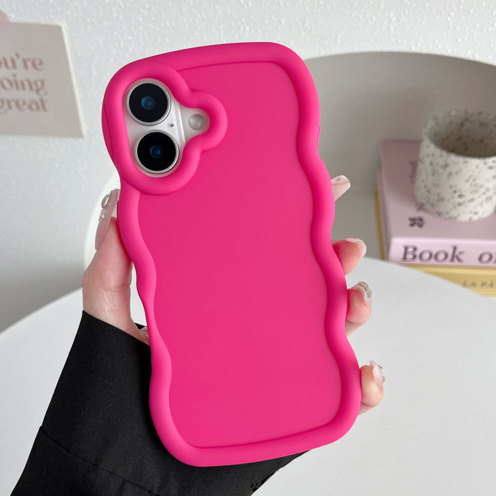New iphone 17 case - macaron big wave apple 16 candy color soft case wholesale protective cover