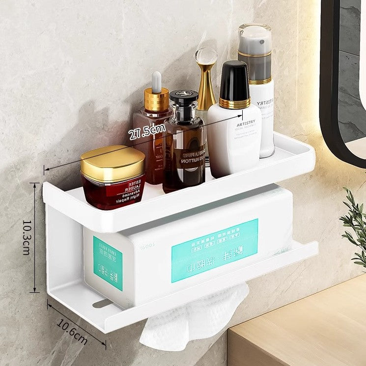 Face towel storage box Wall-mounted non-punching paper towel holder Disposable facial tissue rack for paper toilet carton