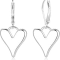 Brass real gold plated fashion retro trendy three-dimensional heart big heart pendant earrings cross-border hot selling earrings