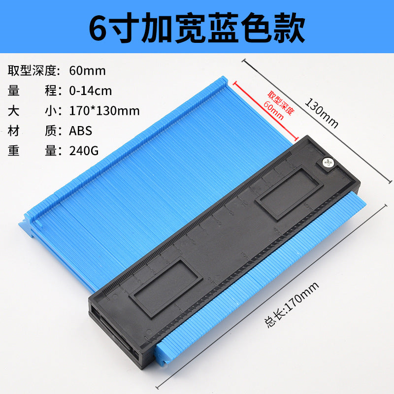 Multi-functional profile gauge for arching, mold taking, contouring, and measuring: ideal for plaster lines, decorative arcs, tile installation, and irregular woodworking