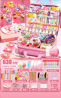 630 pieces of cream glue goo card stickers [free 3d suitcase + hanger + tools]