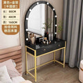 Vanity table with light, portable makeup desk for home use, small apartment vanity, modern minimalist makeup table, photo studio makeup table