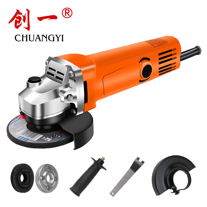 Chuangyi 220v high power angle grinder multi-function grinding and polishing cutting machine for home hand grinding wheel industrial grade
