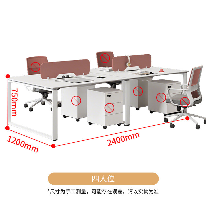 Saint li office desk and chair set - minimalist modern computer desk with partition, staff booth, office furniture