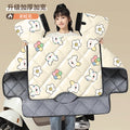 Electric vehicle battery car windshield quilt fleece-linedthickened plus size winter motorcycle cover waterproof cold cover waterproofthickened