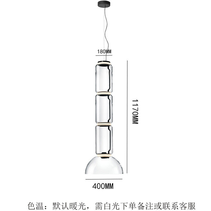 Zhengda home furnishing italian flos import glass height milan led stairwell living room dining room study chandelier