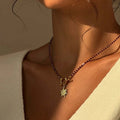 hot-selling asymmetrical sun pendant necklace for women, a unique and minimalist style, versatile beaded necklace, accessible luxury sweater chain