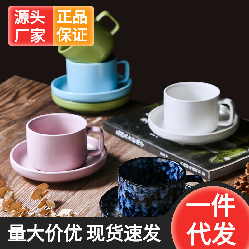 Nordic new arrival: instagrammable single-serve afternoon tea milk & coffee cup, creative breakfast oatmeal cup and saucer set - wholesale