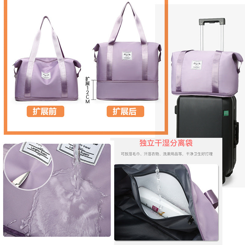 Short-distance travel bag Large capacity female portable business trip anti-splash portable maternity storage bag Sports fitness bag Luggage bag