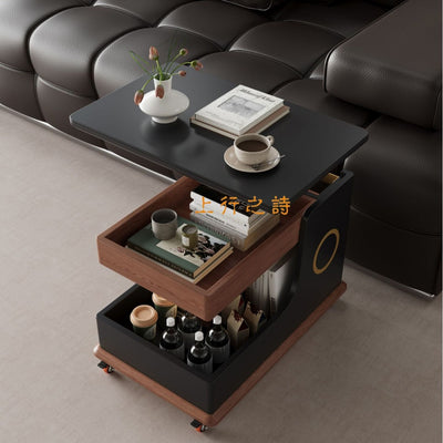 Modern minimalist coffee table, sofa side table, creative decorative pieces, wholesale for home use, smart ambient lighting, wireless charging, speaker customization
