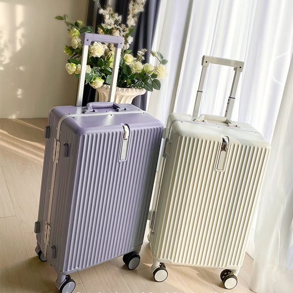 Suitcase Women's high-value aluminum frame 20-inch suitcase 28-inch trolley case Universal wheel boarding password case Pure PC