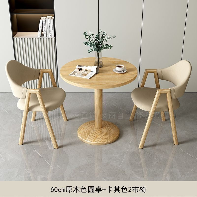 Scandinaviancasualcasual small apartment reception negotiation table milk tea coffee shop table and chair combination modern dining chair small coffee table