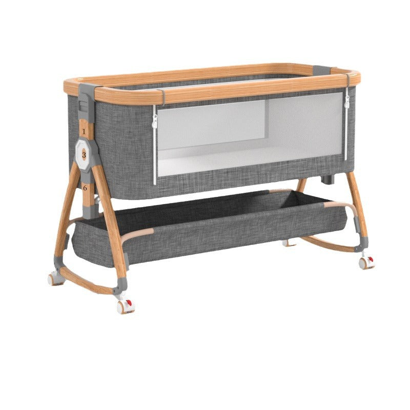 Aluminum alloy baby crib - portable, foldable, multi-functional bassinet - newborn splice bed
