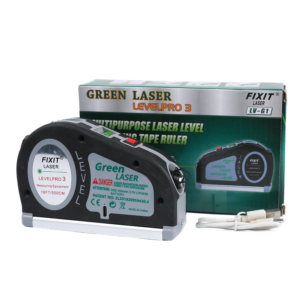 Green Light Level Leveler Multifunctional Cross Tape Measure Thrower Laser Infrared Thrower Thrower Thrower Tool