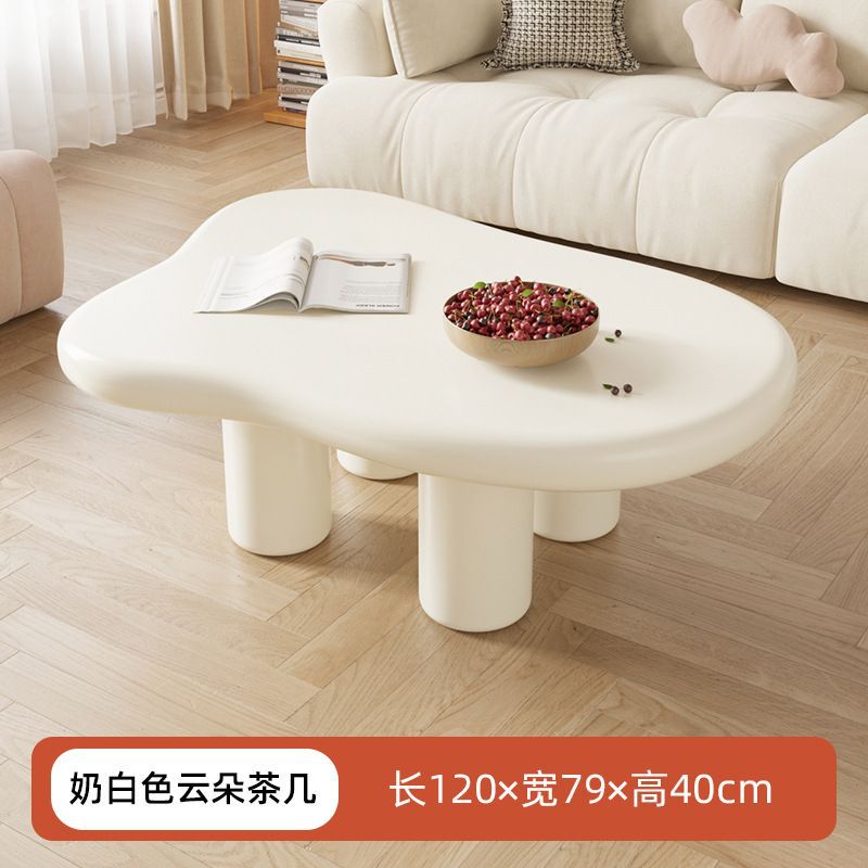 Scandinavian modern casual cloud coffee table living room for home small apartment special-shaped tea table cream style popular tableaccessible luxury