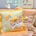 High-style throw pillow blanket, a 2-in-1 comforter, dual-purpose cushion, perfect for car rides, office use, or a quick nap under the ac