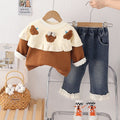 Baby girl's fall/winter clothing  new style: casual sweatshirt two-piece set for little girls - direct wholesale supply