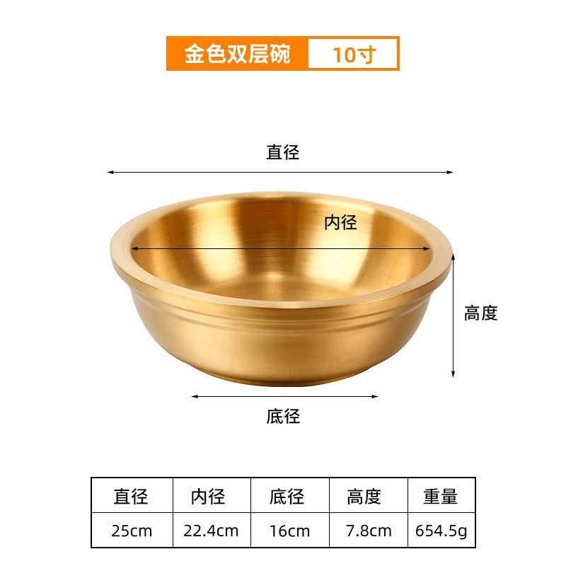 Korean stainless steel multi-purpose basin and bowl for home hot pot basin thickened soup basin cold basin kitchen large egg washing basin