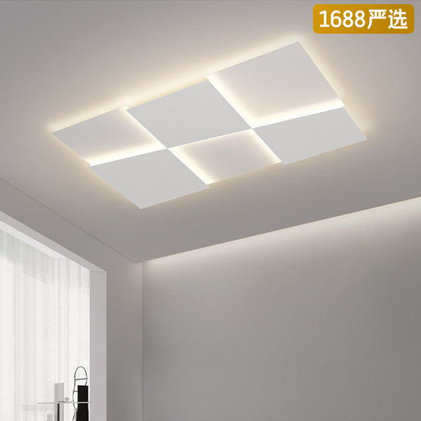 [Strict selection] Ceiling lamp Nordic geometric design rectangular hall led lamp Modern simple personalized study lamp