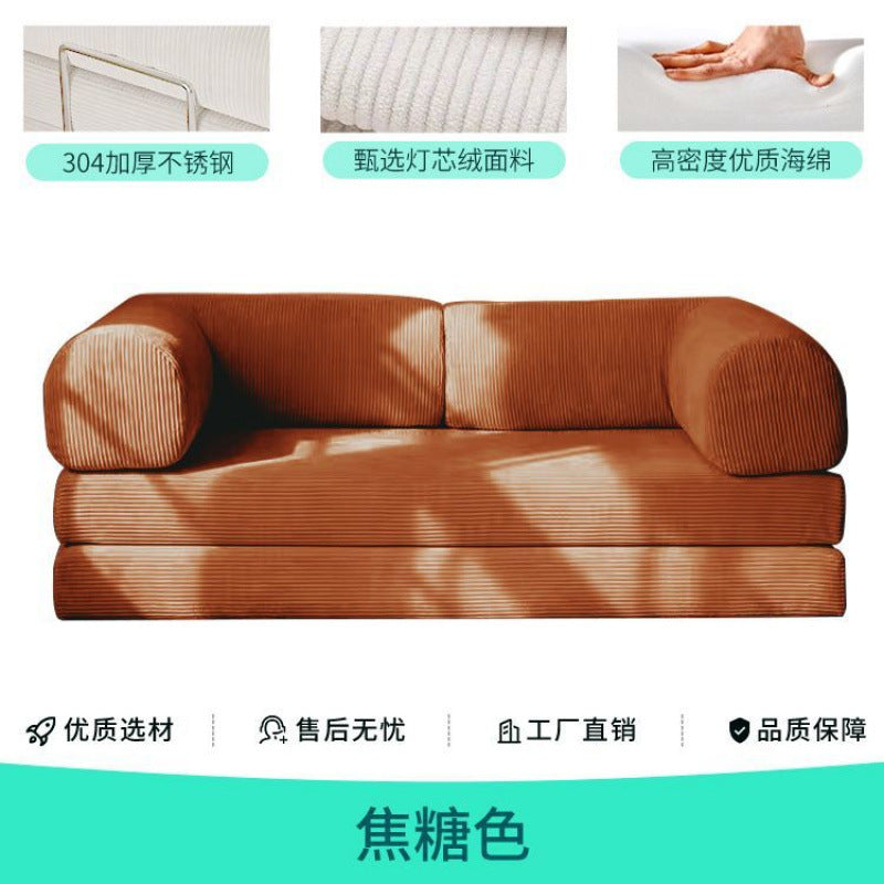 Compression sofa foldable sofa bed all-in-one dual-purpose for home double sofa rental fabric sofa