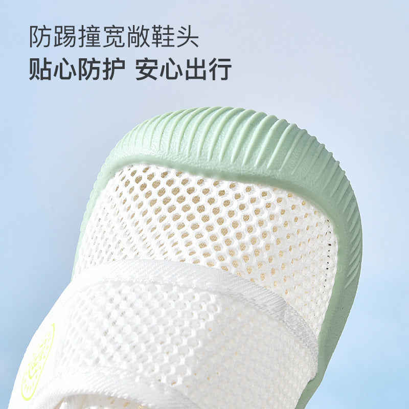 Baby sandals for boys, summer first walker shoes, 0-1-2 years old infant anti-slip soft sole mesh shoes for babies and toddlers, baby girl shoes