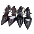 Za2025new arrivalfashion pointed toe high heelseleganteasiest for match leather belt buckle stiletto flats women
