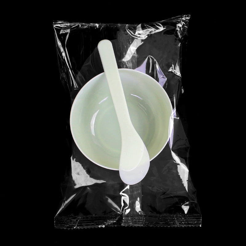 Beauty mask tool set - 2 piece individually packaged spa mask bowl and spatula set - mask spatula & plastic bowl