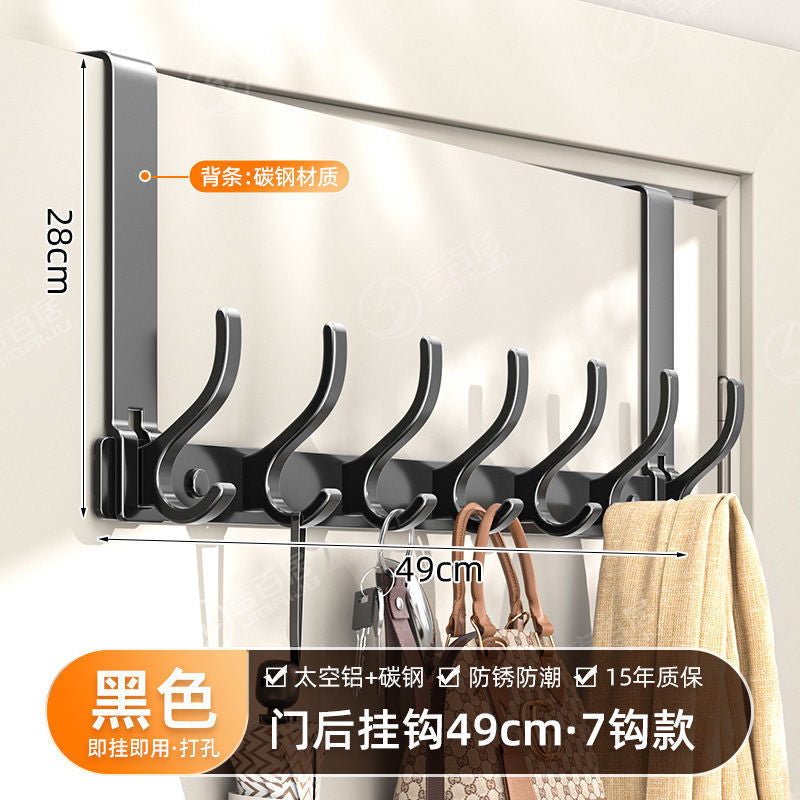 Over-the-door hook wall mount hanger - no drilling required - kitchen & bathroom damage-free storage organizer - clothes hanger & organizer