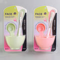 Wholesale spa & beauty tool set: 6-piece mask bowl kit with makeup brushes, mixing spatula, and plastic bowl for mask preparation