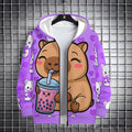 Kids' hoodie jacket, cross-border hot seller: cute cartoon print fashion zip-up hoodie for girls, dropshipping available
