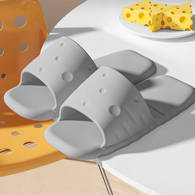 Travel disposable slippers cute cheese bathroom non-slip hotel portable foldable slippers