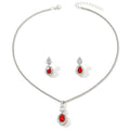 hot-selling stylishfashion water drop pendant necklace for women sweetelegantclassy sense diamond-encrusted bridal jewelry set