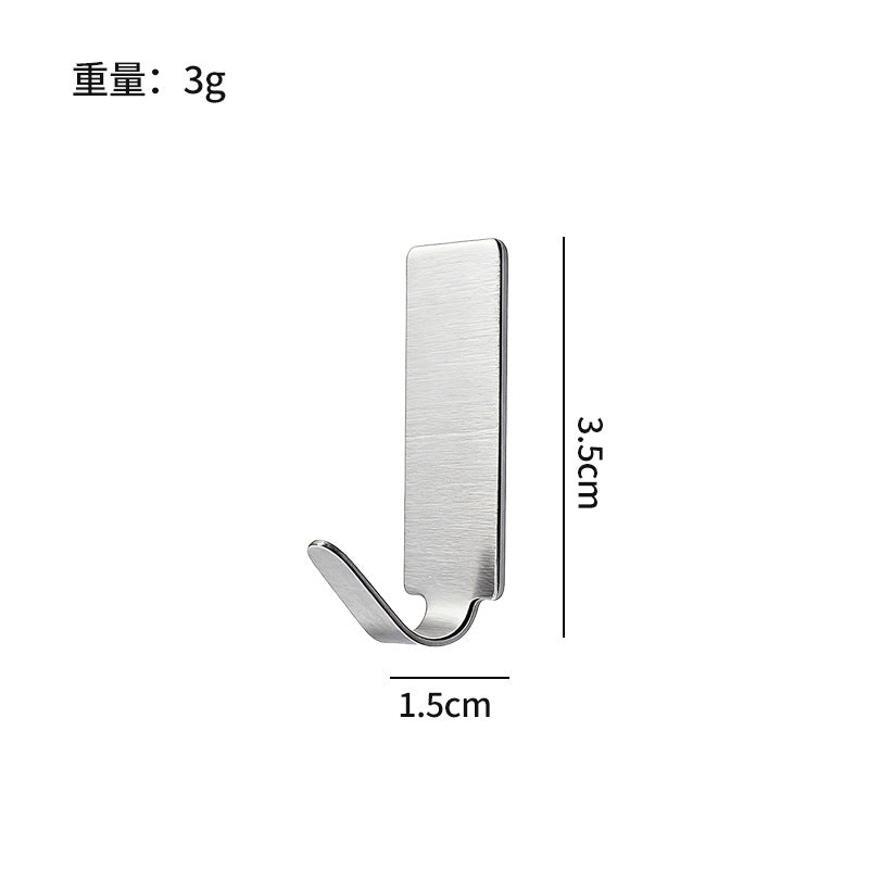 Heavy-duty adhesive hooks - no drilling required! perfect for kitchen, bathroom, walls, backpacks. damage-free, 304 stainless steel, high load-bearing capacity