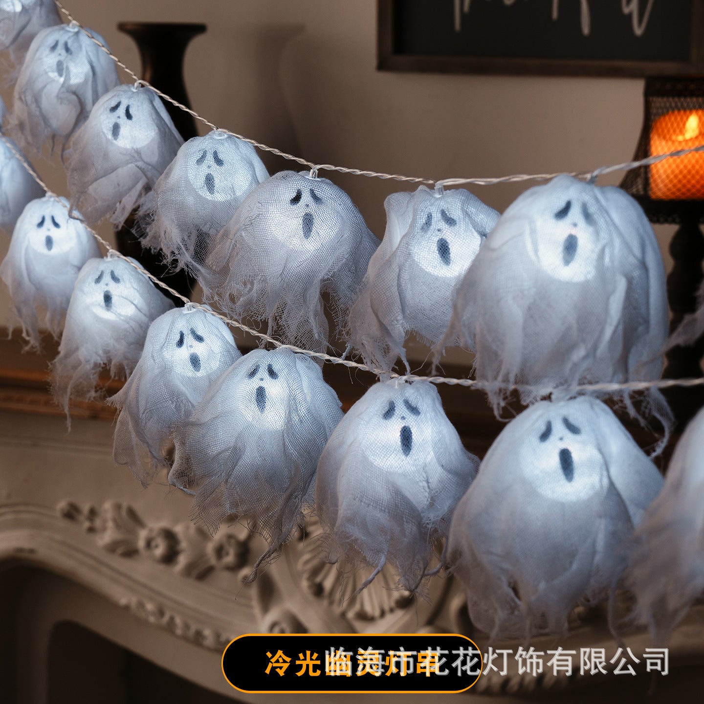 Halloween decorations pumpkin lighting holiday light string led ambient light battery box light string lantern props