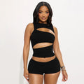 fashionable nightclub style sexy women's clothing pure colorsense of design waist slimming looksexy ultra-short mini suit