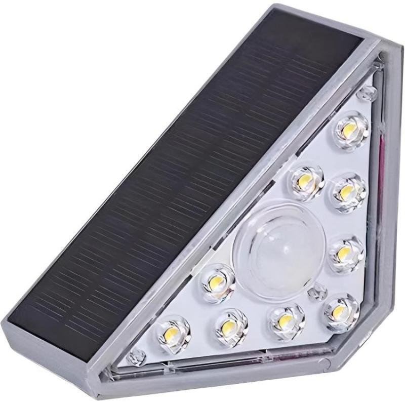 Solar powered outdoor stair lights - waterproof motion sensor step lights for patios, gardens, and walkways