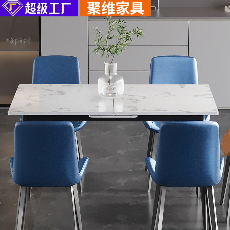 Customizable rock slab dining table - perfect for small spaces, modern minimalist, light luxury style, study table, extendable dining table