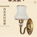 Single head bronze wall room american wall lamp bedroom modern retro european light luxury bedside lamp living room background wall