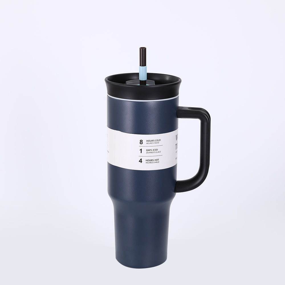 Amazon 40oz large capacity car cup 304 stainless steel vacuum insulated tumbler with straw and handle - ice tumbler