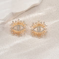 Women's earrings wholesale: cross-border sun eye earrings, unique design, light luxury, high-end star and heart studs