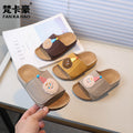 Vancahoboken boys' cork flip-flops -  summer new collection - kids' indoor/outdoor thong sandals