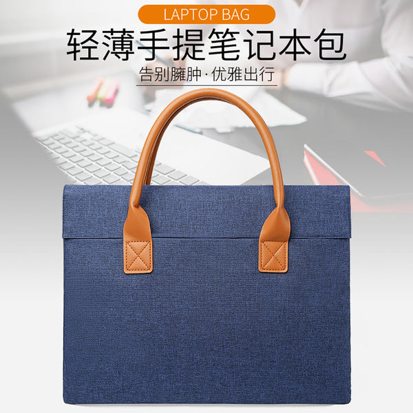 New 13-15 inch laptop bag portable briefcase simple and lightweight meeting document bag custom logo