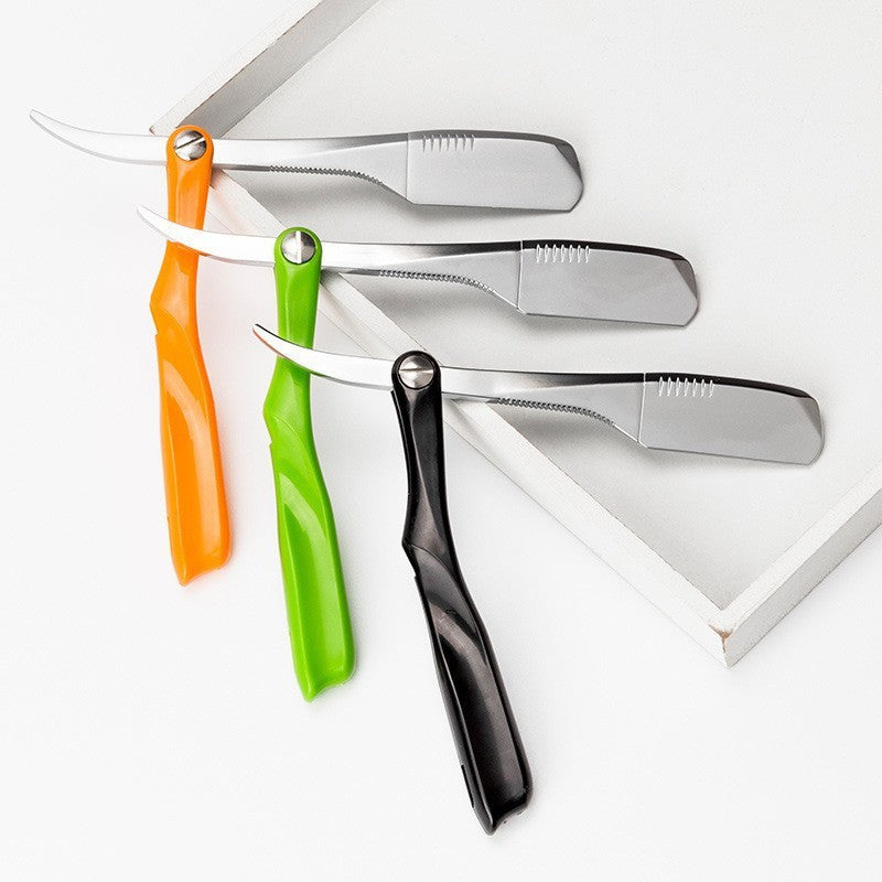 Professional old-fashioned shaving knife holder hairdressing salon razor old-fashioned manual hair removal knife eyebrow trimming razor wholesale