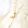 Xuping european and american fashion minimalist cross stainless steel necklace for women - light luxury, niche, cool & minimalist style, unique choker necklace