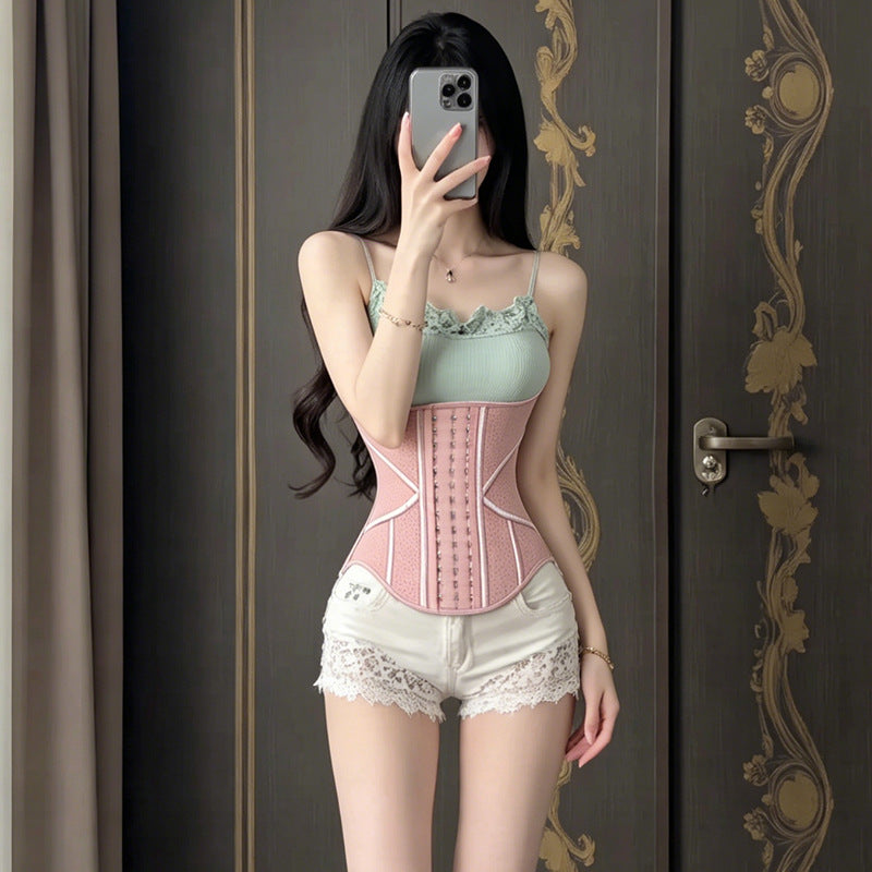 19-bone high-elastic long version latex abdominal belt shaping beautiful back tight body manager body shaping belt for women